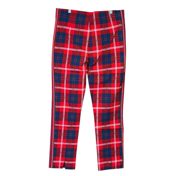 Gretchen Scott Middleton Plaid Gripeless Pull On Pants Red Size Large L - Picture 2 of 10